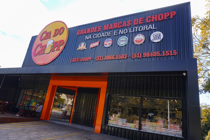 Loja Cia do Chopp com marcas de chopp